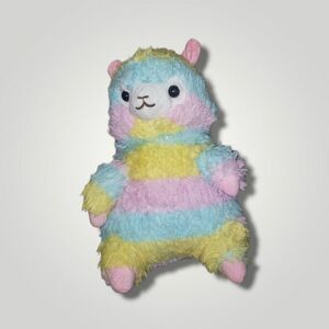 Rainbow lama  Alpaca Plushie Backpack 14" x 9"